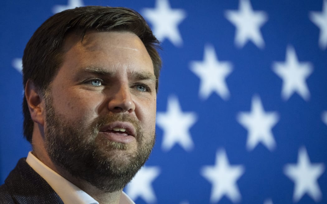 CUYAHOGA FALLS, OH - MAY 1: J.D. Vance, a Republican candidate for U.S. Senate in Ohio, speaks at a campaign rally on May 1, 2022 in Cuyahoga Falls, Ohio. Former President Donald Trump recently endorsed J.D. Vance in the Ohio Republican Senate primary, bolstering his profile heading into the May 3 primary election. Other candidates in the Republican Senate primary field include Josh Mandel, Mike Gibbons, Jane Timken, Matt Dolan and Mark Pukita.   Drew Angerer/Getty Images/AFP (Photo by Drew Angerer / GETTY IMAGES NORTH AMERICA / Getty Images via AFP)
