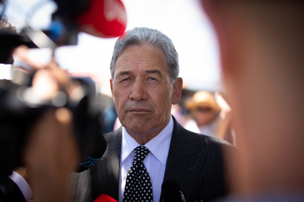 Ratana Fri 24th January 2020.  Political parties are welcomed on to the marae.  Winston Peters outside the Temple at Ratana, waiting to be welcomed on to the marae.
