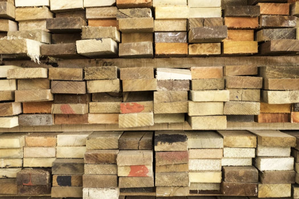 Stacked timber