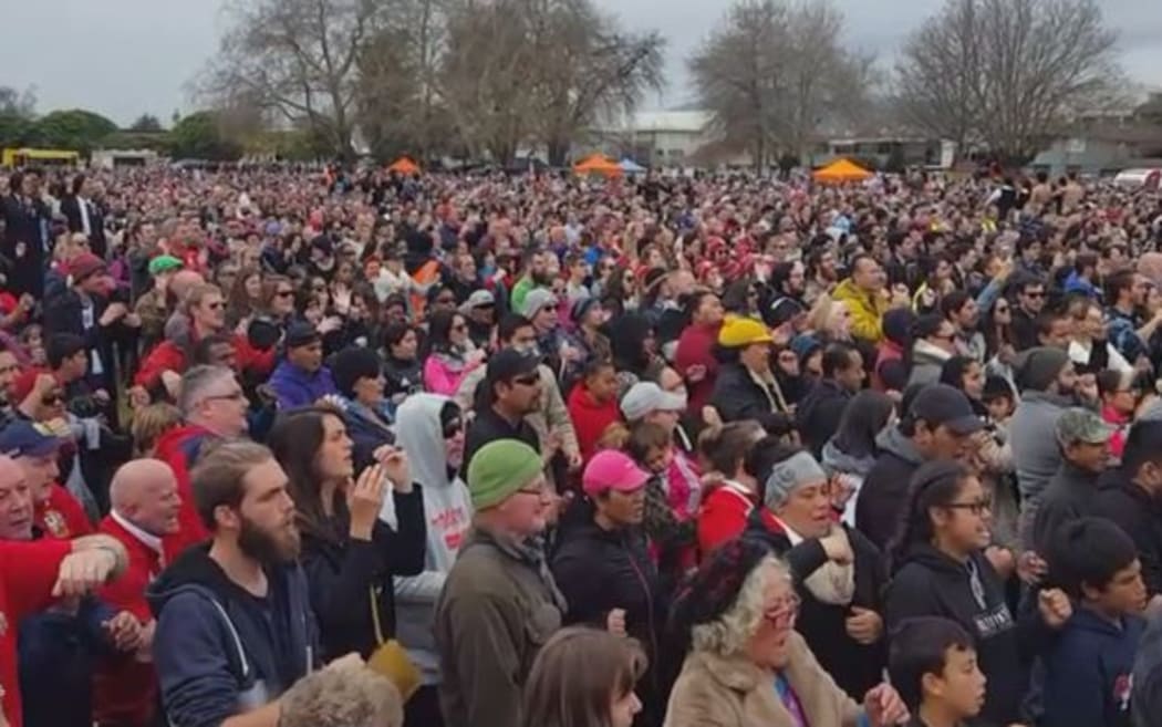 Thousands turned up to the world record attempt in Rotorua.