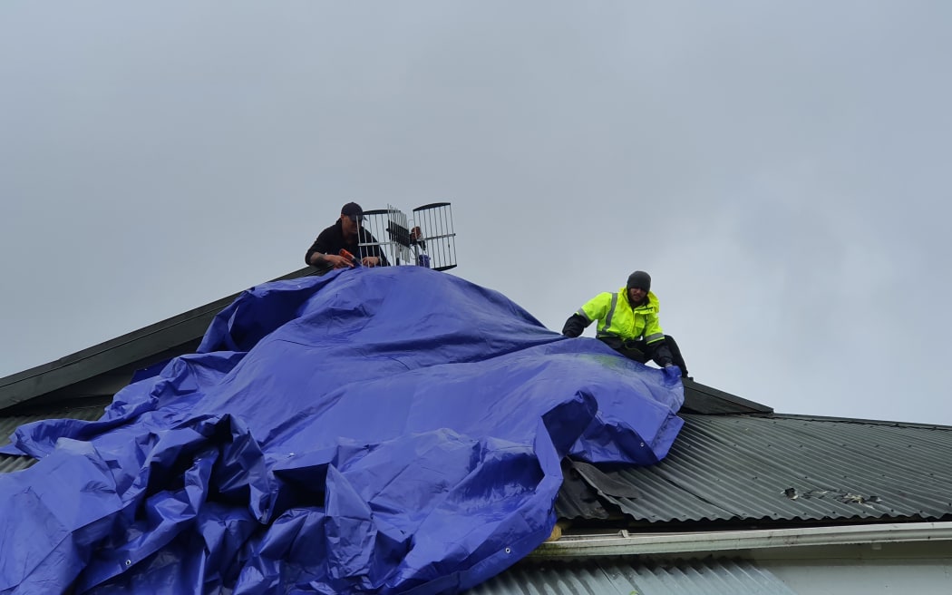 Rhianna Sweetman's Weraroa Road home was damaged in Friday's tornado in Levin.