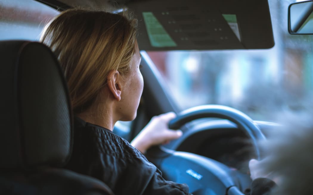 Teenage girl driving