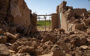 Ruins and rubble from demolished houses are seen in the city of Herat after a massive 6.3 magnitude earthquake, resulting in thousands of injuries and fatalities.