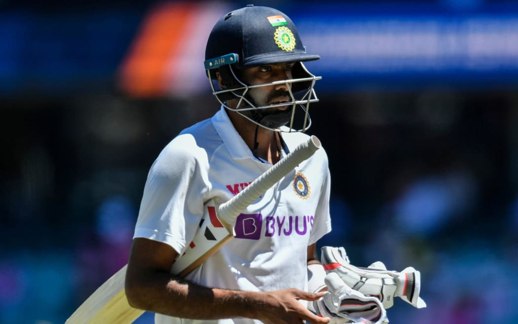 9th January 2021; Sydney Cricket Ground, Sydney, New South Wales, Australia; International Test Cricket, Third Test Day Three, Australia versus India; Ravichandran Ashwin of India walks off the pitch after being dismissed