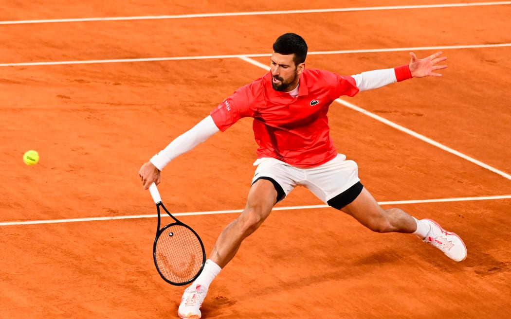 Novak Djokovic at the 2025 French Open at Roland Garros.
