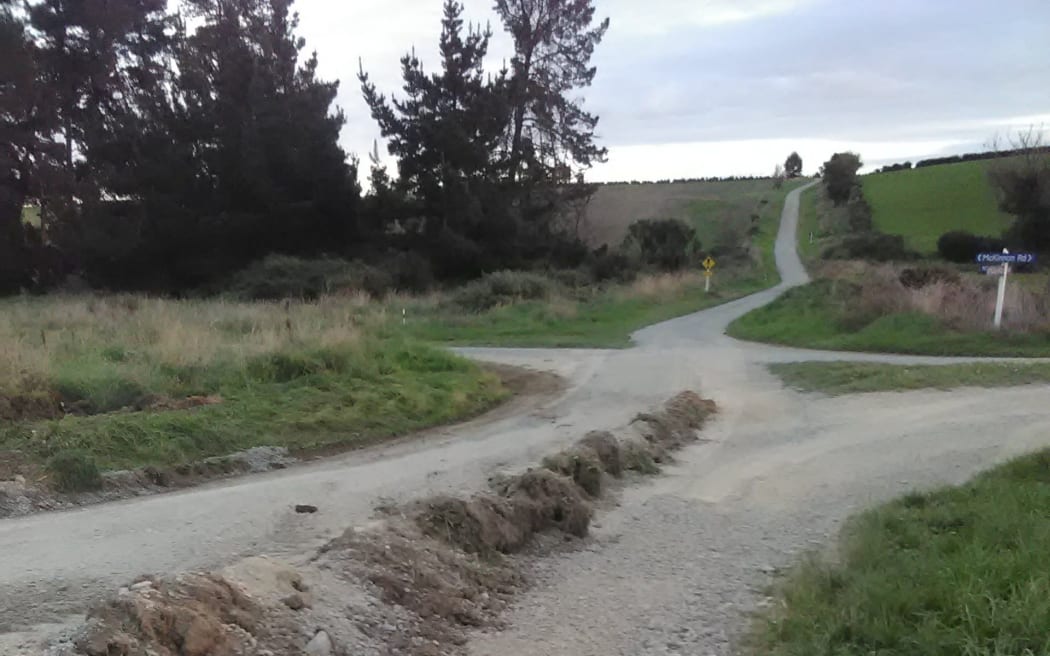 An example of spill being left in the middle of the road in Temuka.