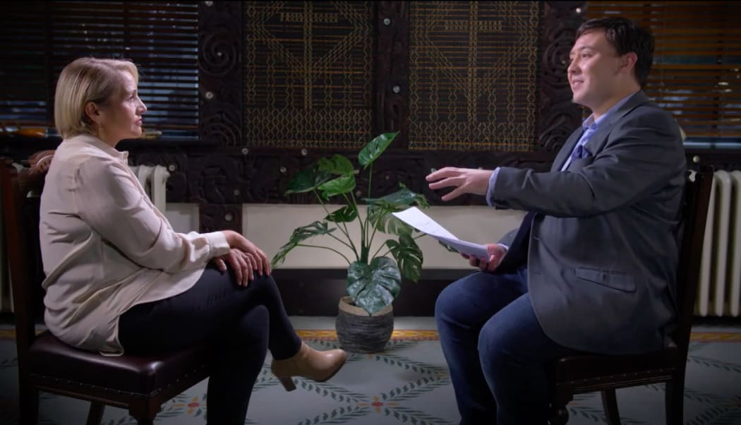 Marama Fox with Morgan Godfery in Matangireia.