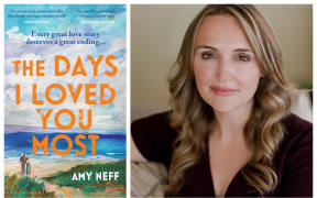 composite of Photo of Amy Neff and the cover of her bool "The Day's I Loved You the most"