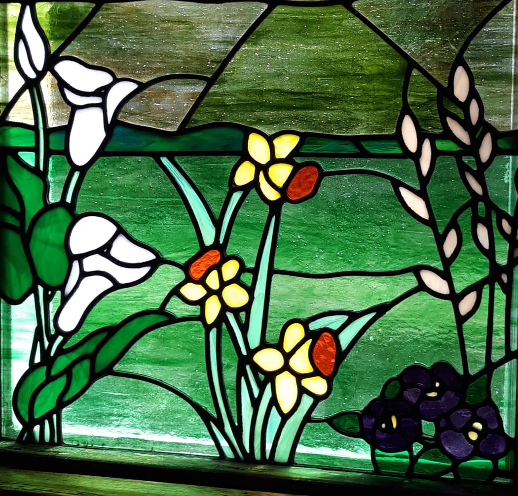 Stained glass window, Aokautere Community Church, Manawatu