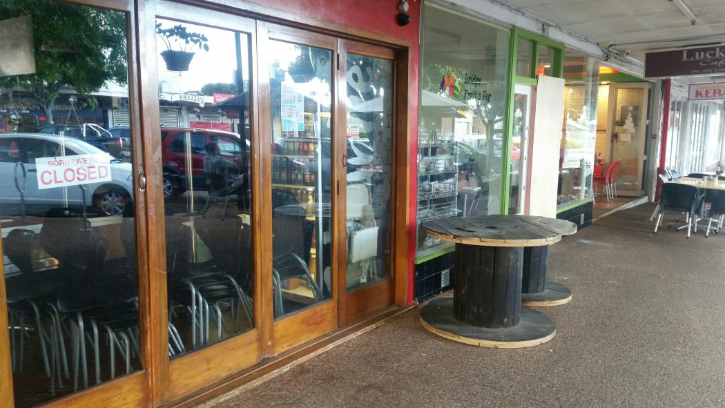 Three shop fronts were hit by the vandals - Ruby Red, Bridge Fruit n' Veg and Lucky Cafe.