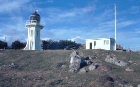 The Baring Head lighthouse and research station in 1972