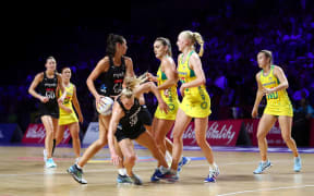 Shannon Saunders and Ameliaranne Ekenasio of New Zealand and Liz Watson and Jo Weston of Australia.