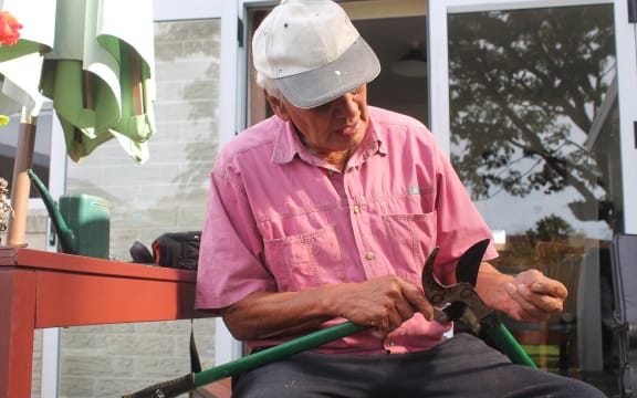 Te Aniwa's grandad Ron Rutene.