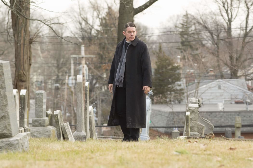 Ethan Hawke in Paul Schrader’s First Reformed.