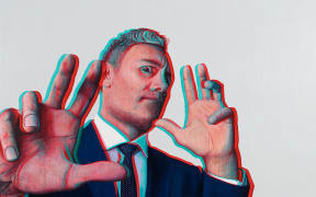 Artist Claus Stangl's painting of filmmaker, actor and comedian Taika Waititi
