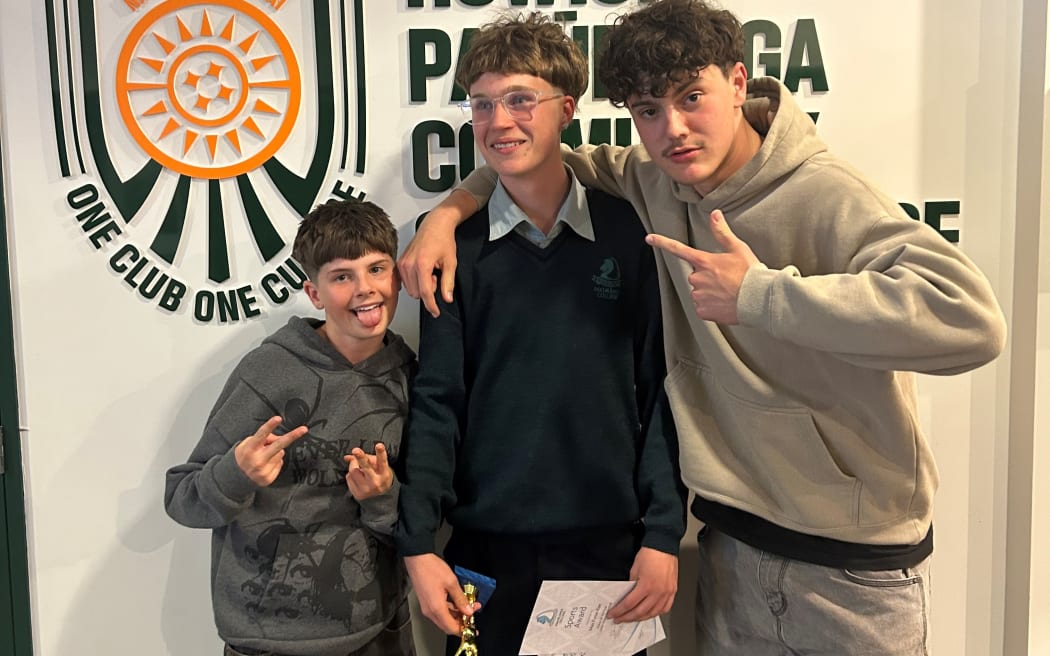 Mt Maunganui victim Max Furse-Kee pictured with his player of the year trophy at Pakuranga College.