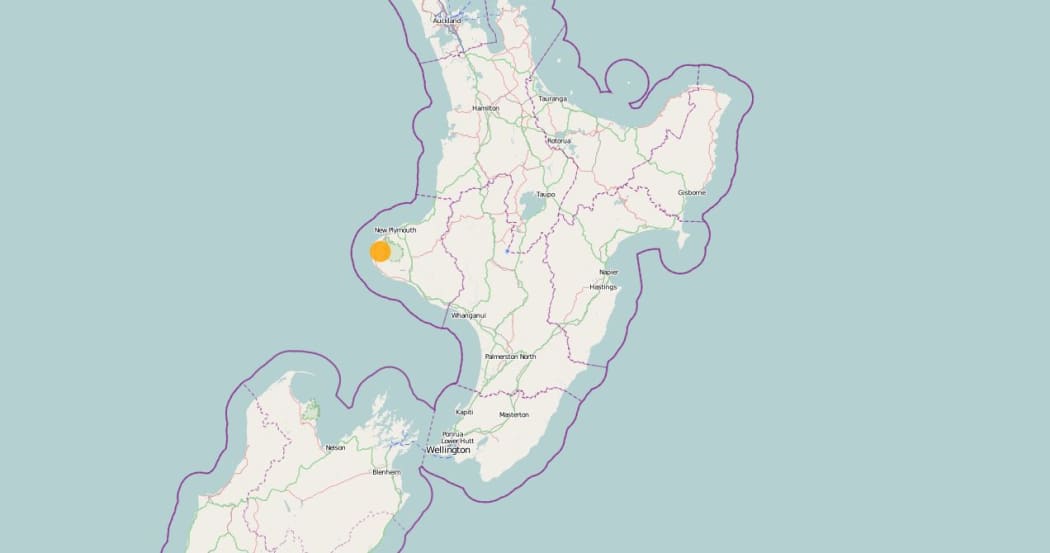A map showing the location of the earthquake.