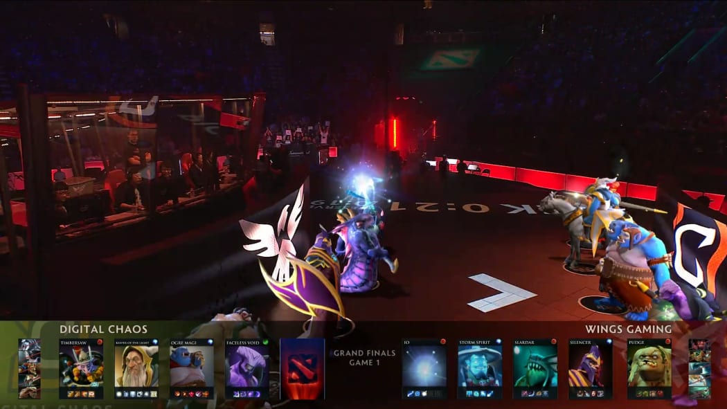 Augmented reality technology like that seen in Pokemon Go is used to give those watching at home and on the big screens at the arena a little extra excitement during the all-important drafting stage.