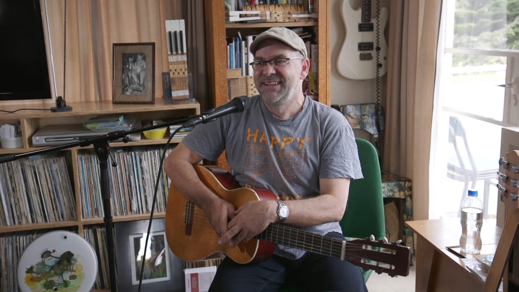 Musician Robert Scott, from the bands The Clean and The Bats, in his home in Port Chalmers, Dunedin.
