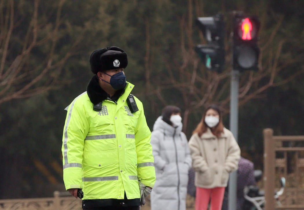A Beijing street during the coronavirus outbreak.