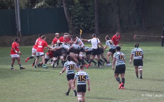 The rugby game between Marist St Pats and Old Boys University where a brawl broke out.