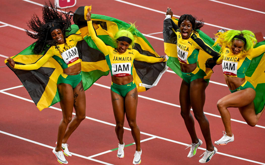 Jamaica 4 x 100m women's sprint relay team.