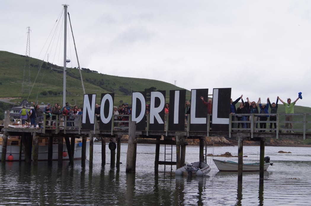 The disputed sign on Quarantine Island in Otago Harbour.