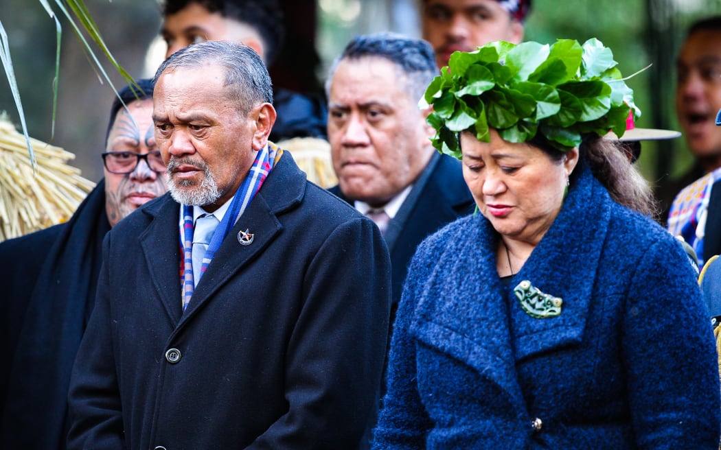 Dame Cindy Kiro at Tuurangawaewae Marae, on the third day of the tangi for Kiingi Tuheitia, 1 September, 2024.