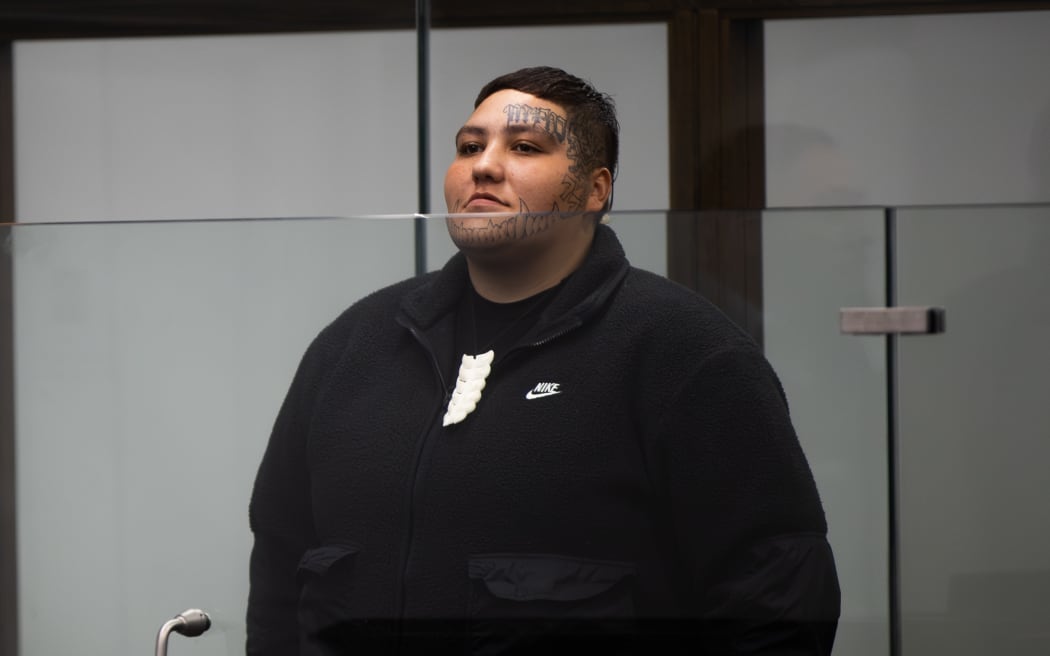 Defendant Shayde Carolyn Weston, during the start of the trial of the women for murdering Rau Tongia