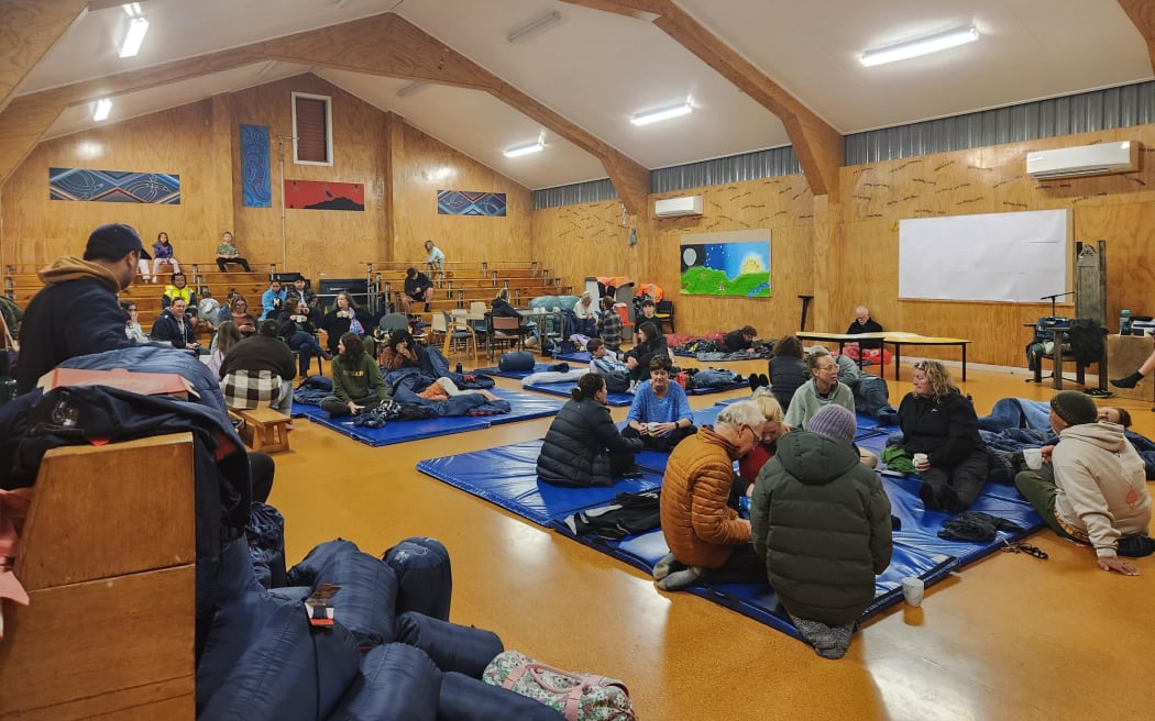 An evacuation centre was opened at Haumoana School,