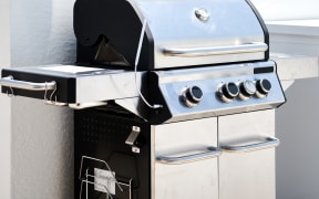 Stainless steel gas grill bbq barbecue.