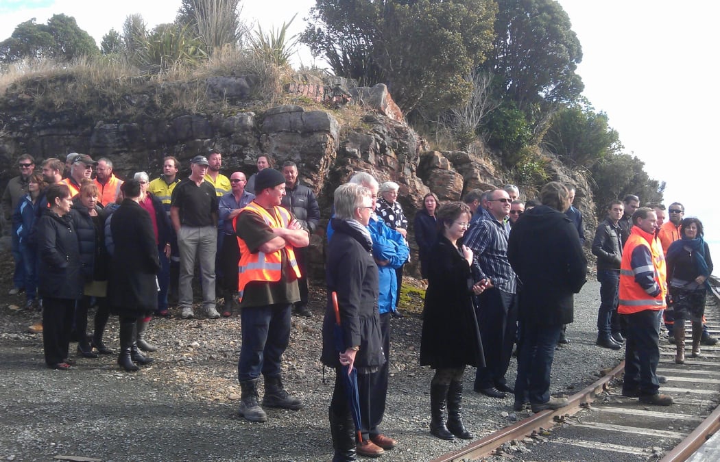 West Coast residents turned out for the minister's announcement on Thursday.