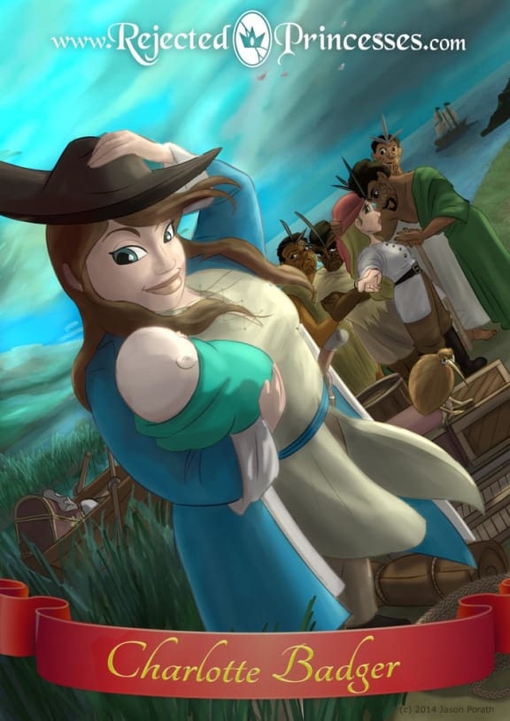 Charlotte Badger has depicted in many ways over the years. This artwork from www.rejectedprincesses.com depicts her as a Disney Princess