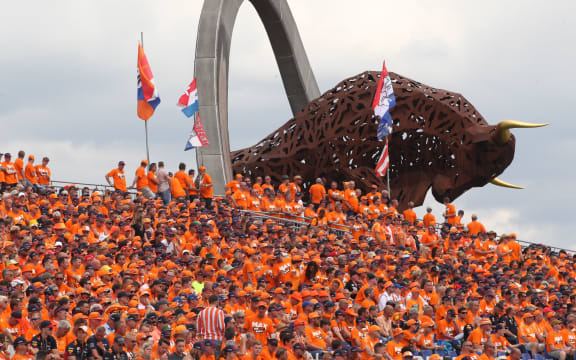 Dutch fans on the Red Bull ring to support their national hero Max Verstappen during the Grand Prix F1 of Austria 2021.