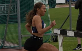 Jordan Evans-Tobata on the track.