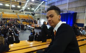 Hamiora Renata, 16, used his speech to encourage people to vote in the general election.