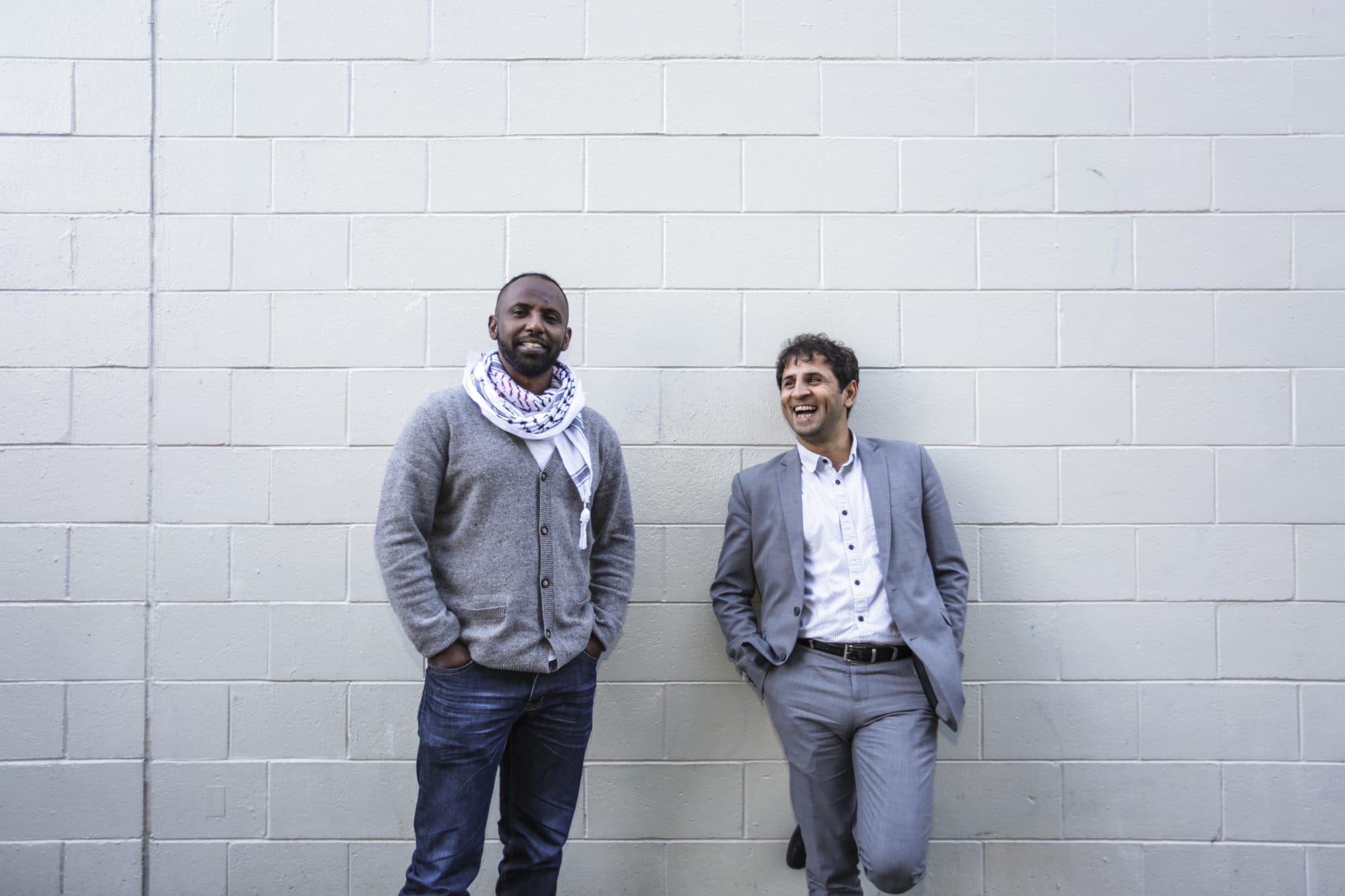 Ibriham Omer, left, and Ali Mazraeh have both lived in New Zealand for about a decade and are now members of the ChangeMakers Forum - an advocacy group for refugees