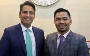 Simon Bridges and Manny Pacquiao