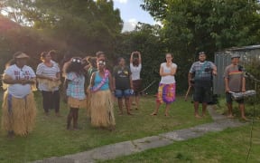 Members of the Solomons community practice for Pasifika.