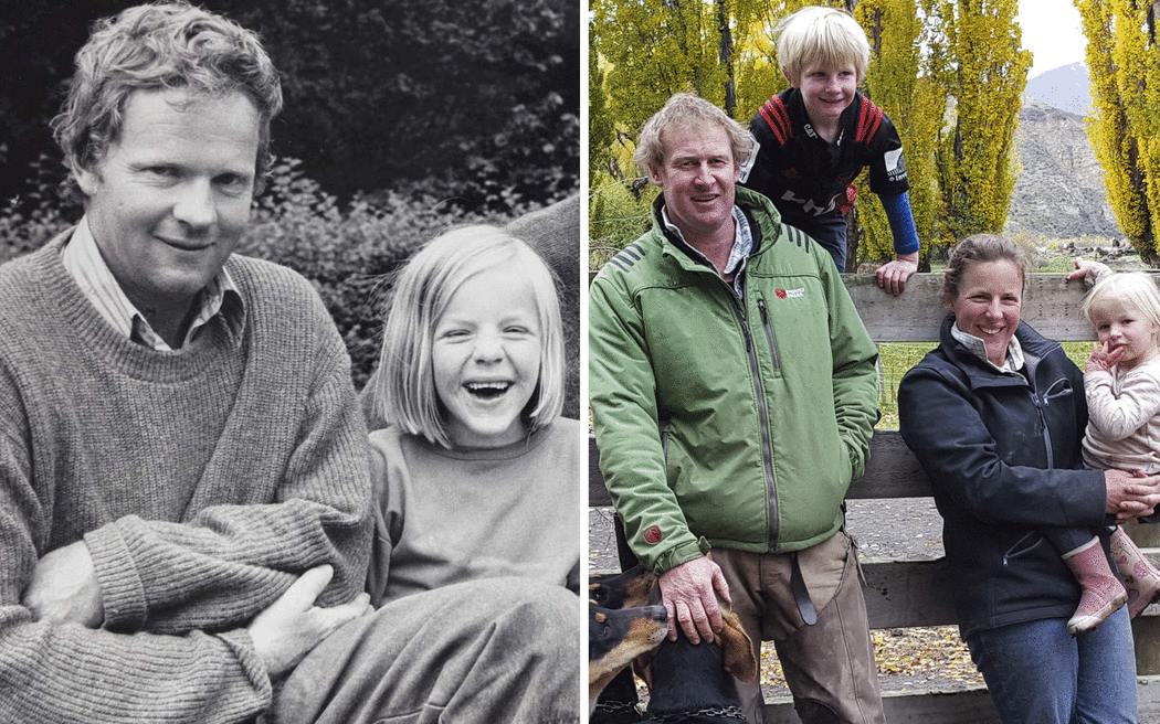 First photo: Colin and Fiona Nimmo. Second photo, from left: Guy, Arthur, Fiona (née Nimmo) and Matilda Redfern