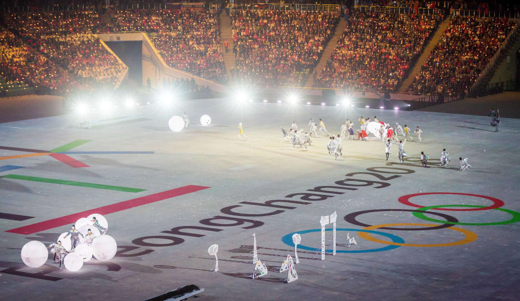 The Performance at The Closing Ceremony for The 22nd Winter Olympic Games in Sochi Russia