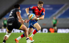 Beauden Barrett during the Super Rugby Paciﬁc - Blues v Hurricanes at Eden Park, Auckland.
