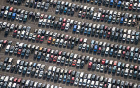 Volkswagen cars in Salzgitter, norther Germany.
