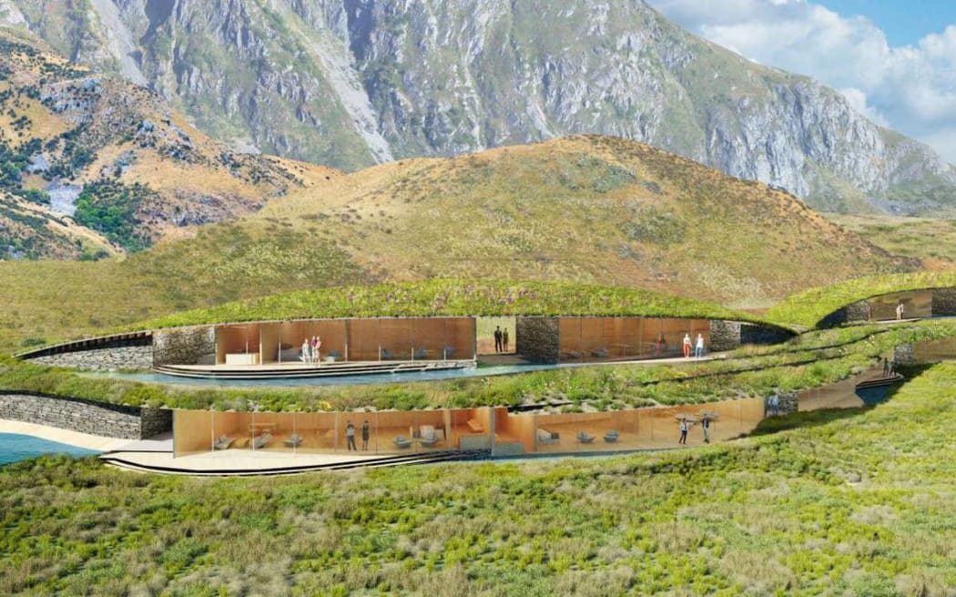A proposed luxury lodge near Wanaka’s Damper Bay owned by US businessman Peter Thiel.