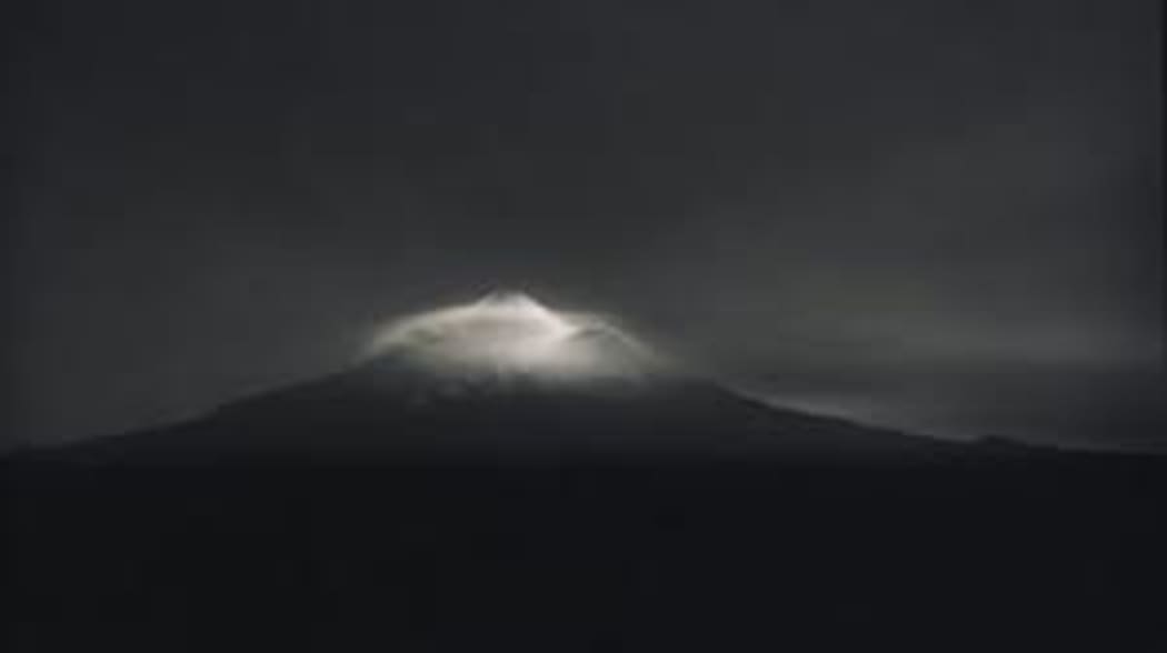 Laurence Aberhart 'Taranaki from Oeo Road, under Moonlight, 1999'