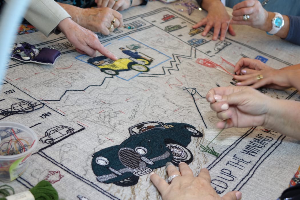 The project includes panels about the history of motoring in New Zealand.