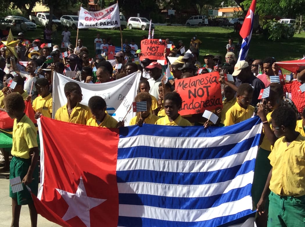 Ni-Vanuatu march in support of West Papuan self-determination aspirations.