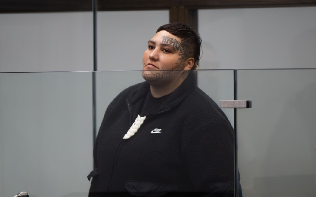 Defendant Shayde Carolyn Weston, during the start of the trial of the women for murdering Rau Tongia