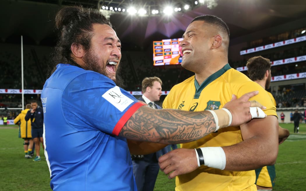 Tattoos such as those worn by Samoa's Logovii Mulipola will be covered at times.