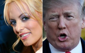 Stormy Daniels and Donald Trump.